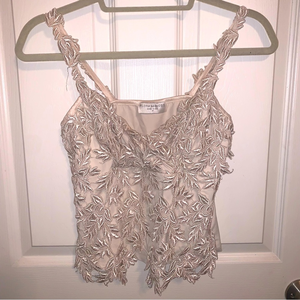 Flora Nikrooz Lace Embroidered Top